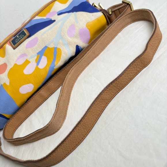 Fossil Preston Crossbody Bag Abstract Floral Crossbody Canvas Bag - Picture 5 of 16
